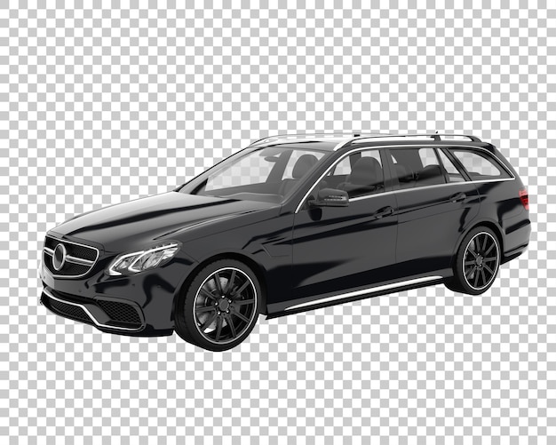Coche moderno sobre fondo transparente. Representación 3d - ilustración