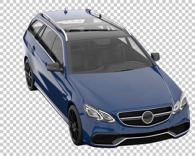 Coche moderno sobre fondo transparente. Representación 3d - ilustración