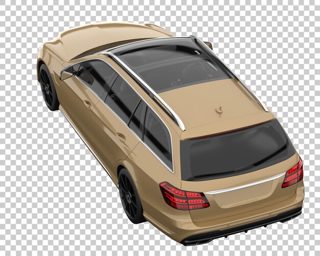 Coche moderno sobre fondo transparente. Representación 3d - ilustración