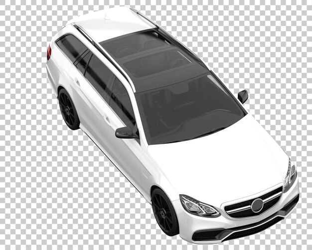 Coche moderno sobre fondo transparente. Representación 3d - ilustración
