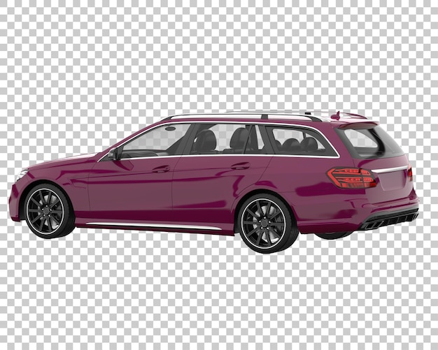 Coche moderno sobre fondo transparente. Representación 3d - ilustración