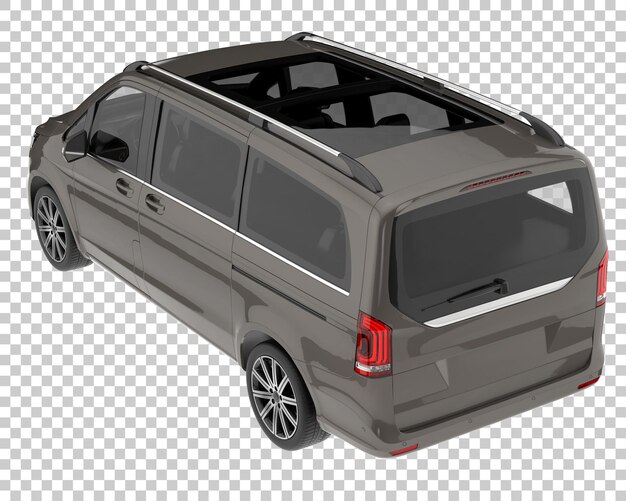 Coche moderno sobre fondo transparente. Representación 3d - ilustración