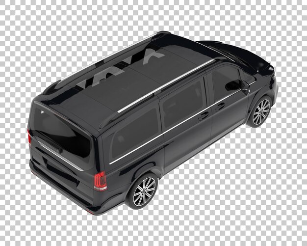 Coche moderno sobre fondo transparente. Representación 3d - ilustración