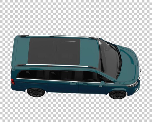 Coche moderno sobre fondo transparente. Representación 3d - ilustración