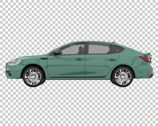 Coche moderno sobre fondo transparente. Representación 3d - ilustración