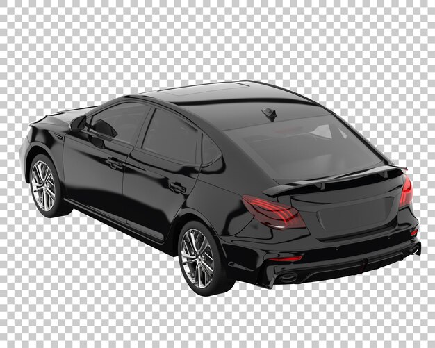 Coche moderno sobre fondo transparente. Representación 3d - ilustración