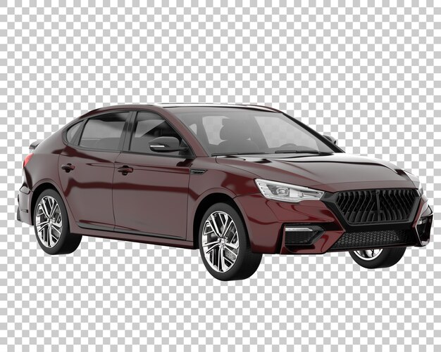 Coche moderno sobre fondo transparente. Representación 3d - ilustración