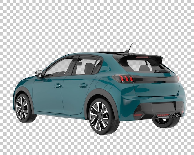 Coche moderno sobre fondo transparente. Representación 3d - ilustración