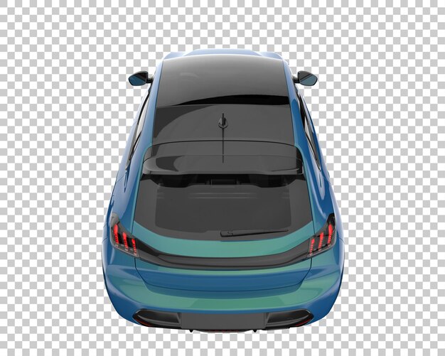 Coche moderno sobre fondo transparente. Representación 3d - ilustración