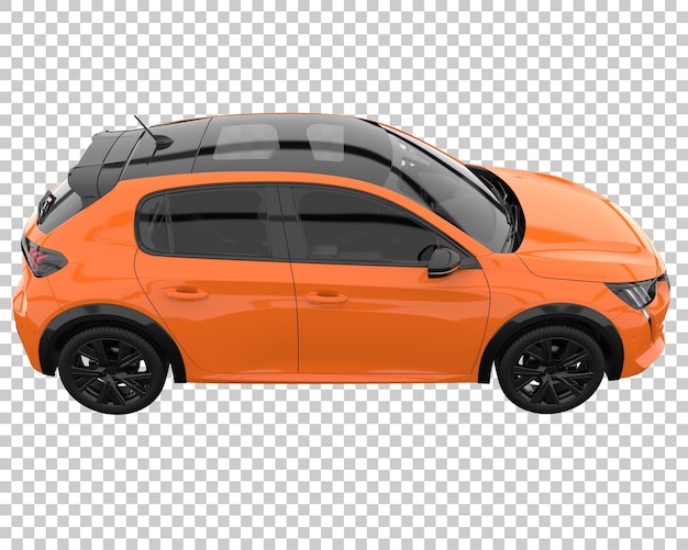 Coche moderno sobre fondo transparente. Representación 3d - ilustración