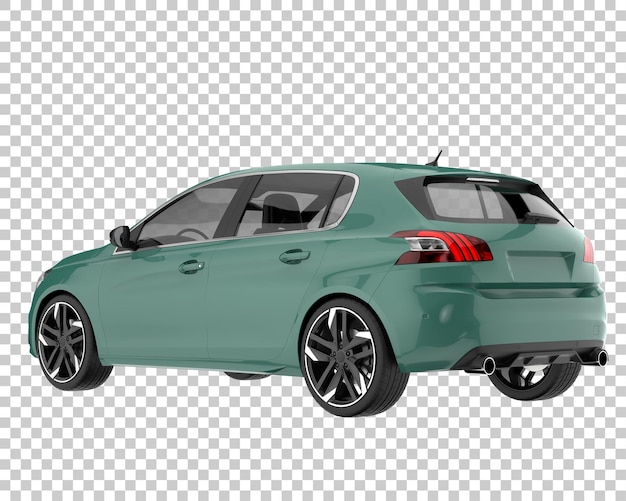 Coche moderno sobre fondo transparente. Representación 3d - ilustración