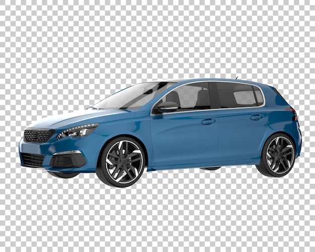 Coche moderno sobre fondo transparente. Representación 3d - ilustración