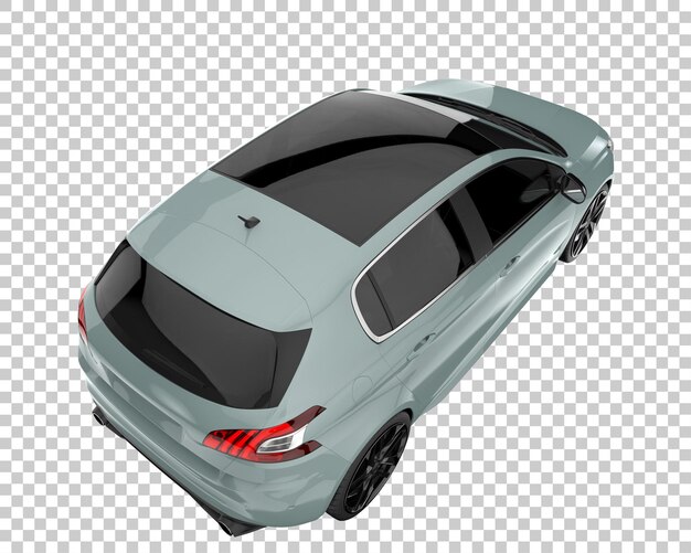 Coche moderno sobre fondo transparente. Representación 3d - ilustración