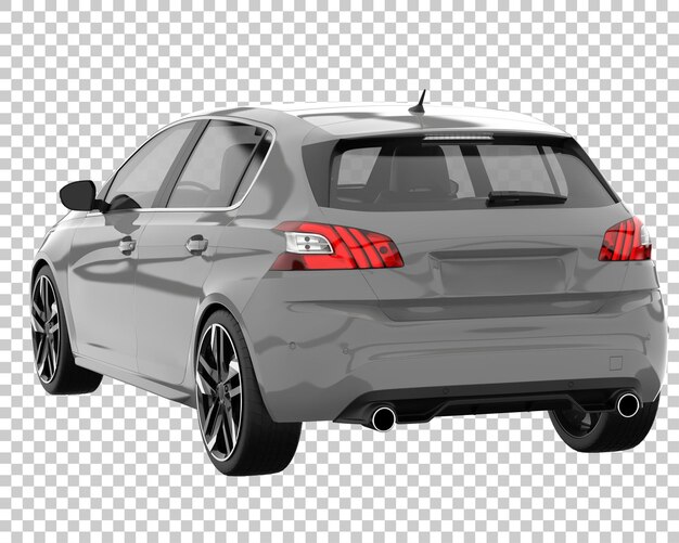 Coche moderno sobre fondo transparente. Representación 3d - ilustración