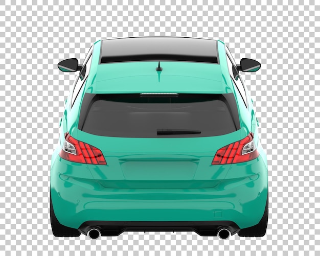 Coche moderno sobre fondo transparente. Representación 3d - ilustración