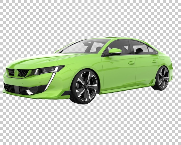 Coche moderno sobre fondo transparente. Representación 3d - ilustración