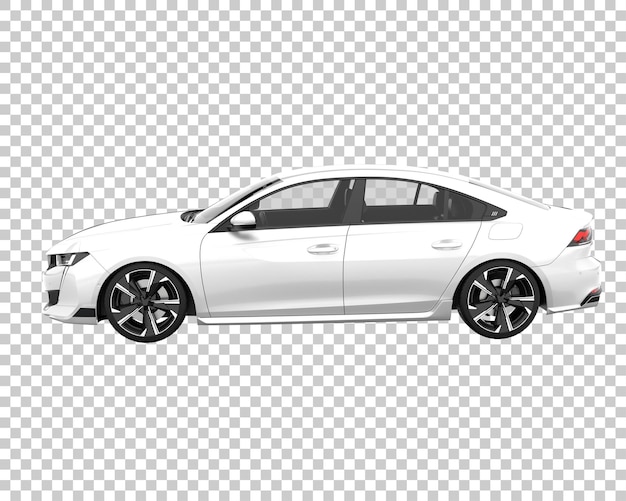 Coche moderno sobre fondo transparente. Representación 3d - ilustración