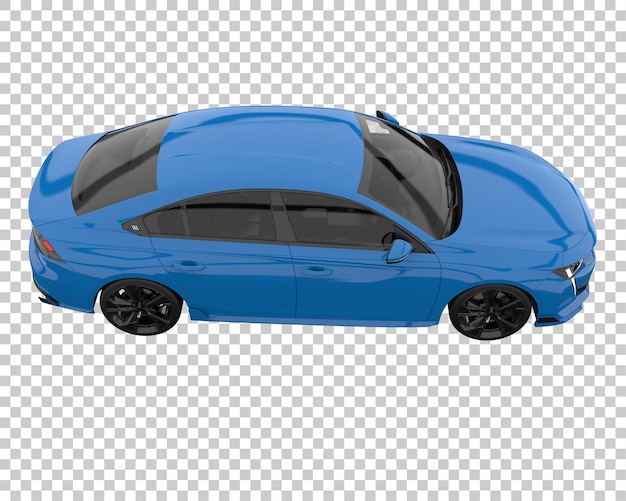 Coche moderno sobre fondo transparente. Representación 3d - ilustración
