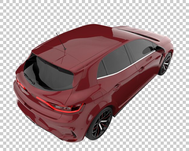 Coche moderno sobre fondo transparente. Representación 3d - ilustración