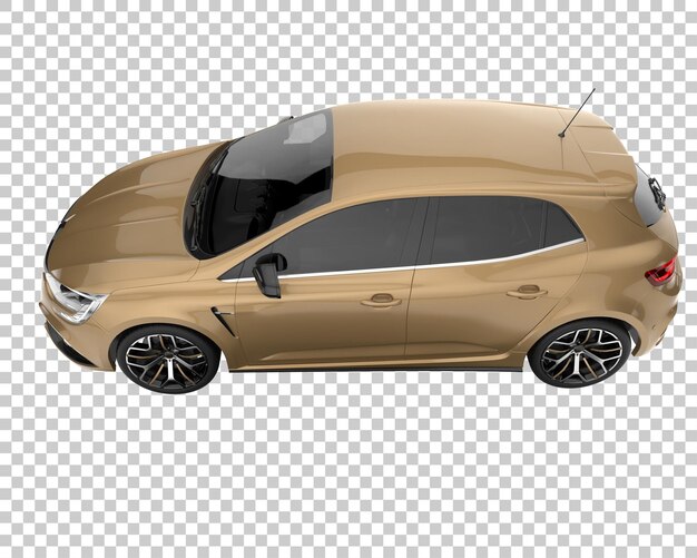 Coche moderno sobre fondo transparente. Representación 3d - ilustración