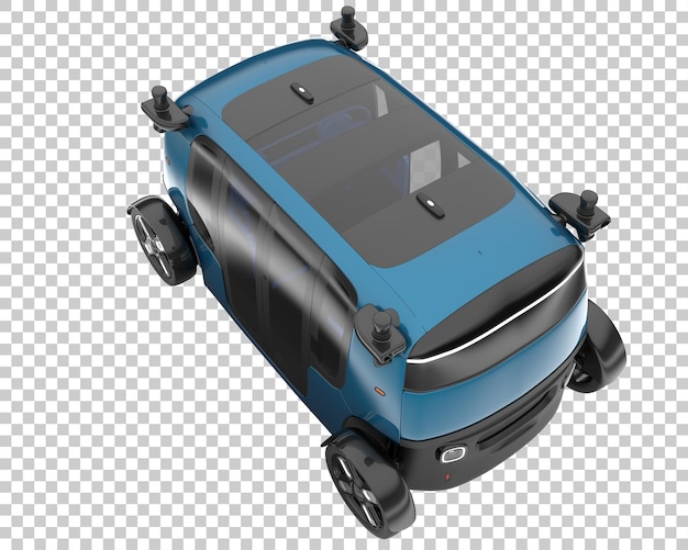 Coche moderno sobre fondo transparente. Representación 3d - ilustración