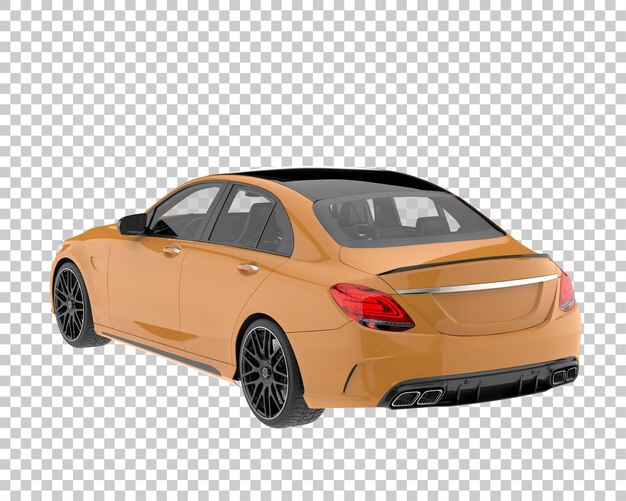 Coche moderno sobre fondo transparente. Representación 3d - ilustración