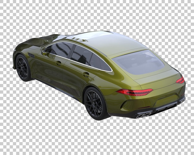 Coche moderno sobre fondo transparente. Representación 3d - ilustración