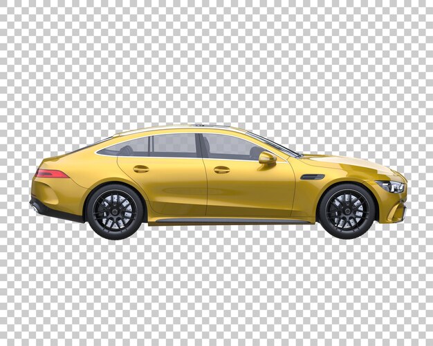 Coche moderno sobre fondo transparente. Representación 3d - ilustración
