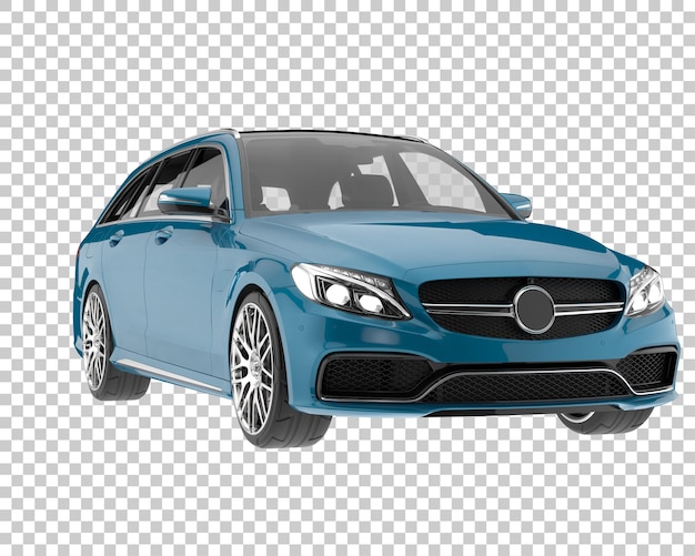 Coche moderno sobre fondo transparente. Representación 3d - ilustración