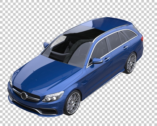Coche moderno sobre fondo transparente. Representación 3d - ilustración