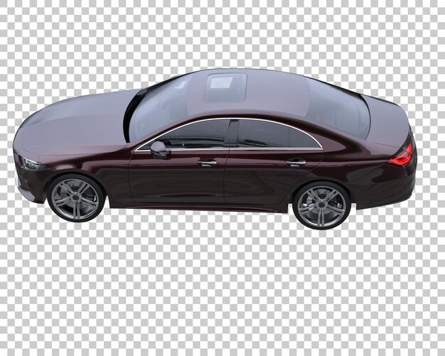 Coche moderno sobre fondo transparente. Representación 3d - ilustración