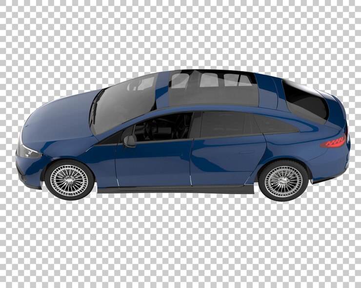 PSD coche moderno sobre fondo transparente. representación 3d - ilustración