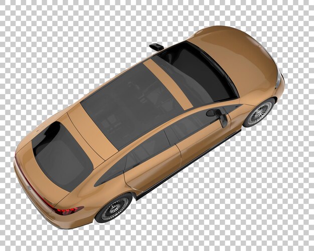Coche moderno sobre fondo transparente. Representación 3d - ilustración