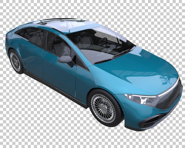 Coche moderno sobre fondo transparente. Representación 3d - ilustración