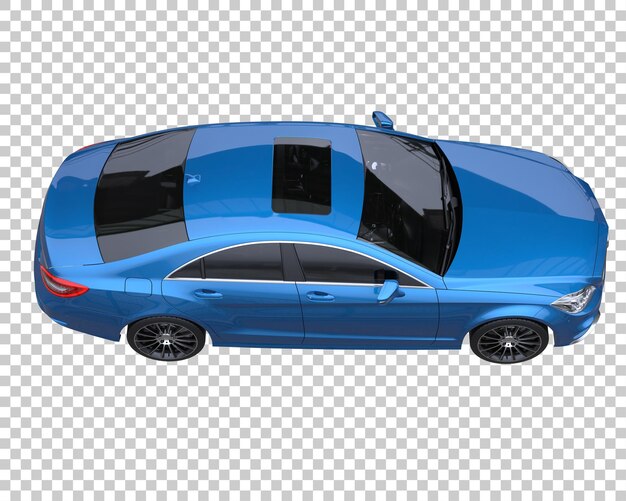 Coche moderno sobre fondo transparente. Representación 3d - ilustración