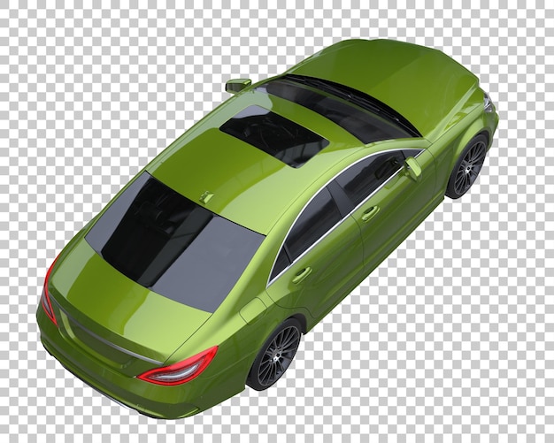 Coche moderno sobre fondo transparente. Representación 3d - ilustración