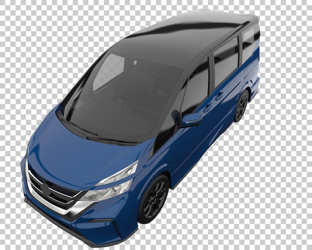 Coche moderno sobre fondo transparente. Representación 3d - ilustración