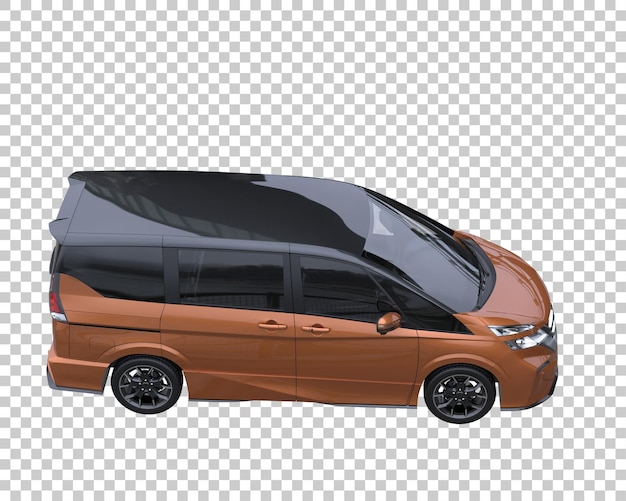 Coche moderno sobre fondo transparente. Representación 3d - ilustración