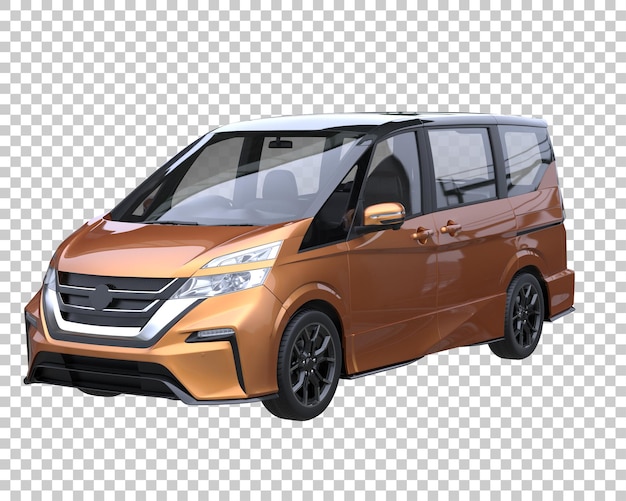 Coche moderno sobre fondo transparente. Representación 3d - ilustración