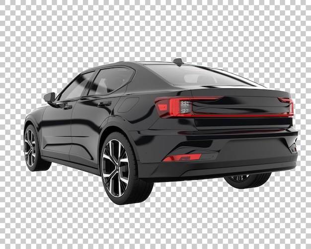 Coche moderno sobre fondo transparente. Representación 3d - ilustración