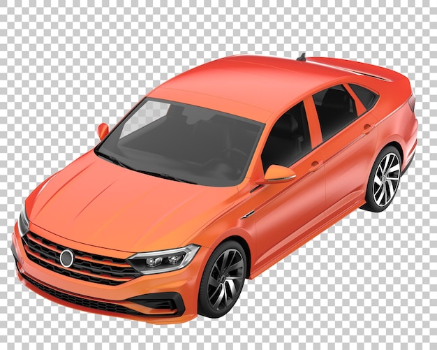 Coche moderno sobre fondo transparente. representación 3d - ilustración