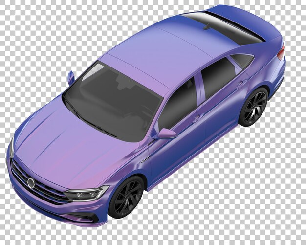 Coche moderno sobre fondo transparente. representación 3d - ilustración