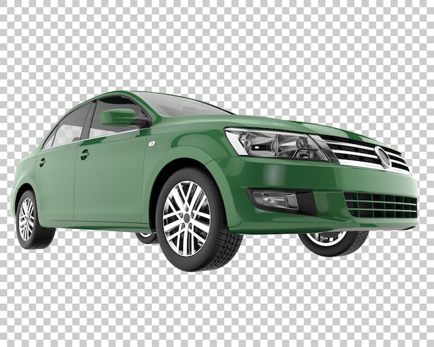 Coche moderno sobre fondo transparente. Representación 3d - ilustración