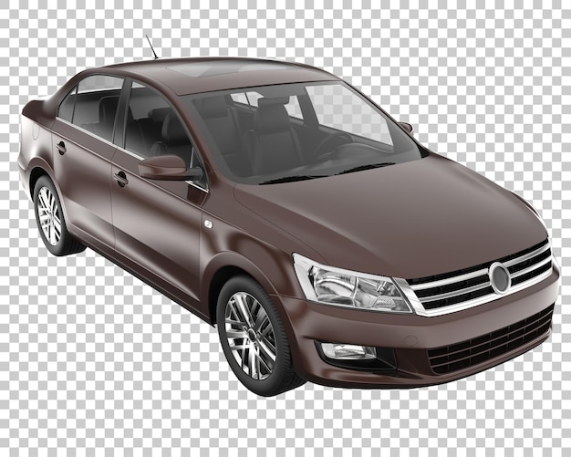Coche moderno sobre fondo transparente. Representación 3d - ilustración