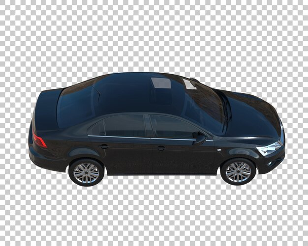 Coche moderno sobre fondo transparente. Representación 3d - ilustración