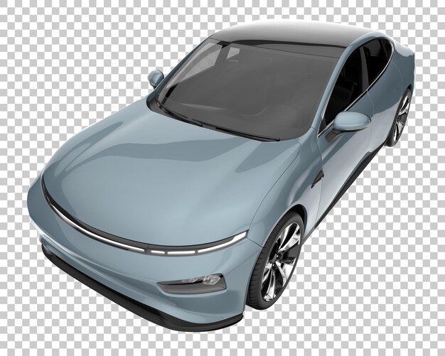 Coche moderno sobre fondo transparente. Representación 3d - ilustración