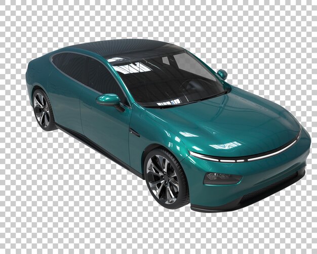Coche moderno sobre fondo transparente. Representación 3d - ilustración