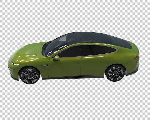 Coche moderno sobre fondo transparente. Representación 3d - ilustración