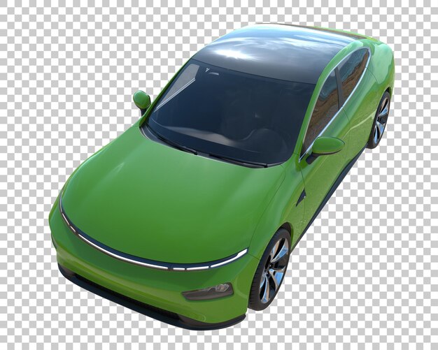 Coche moderno sobre fondo transparente. Representación 3d - ilustración