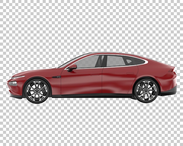 Coche moderno sobre fondo transparente. Representación 3d - ilustración